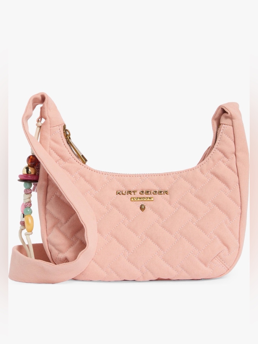 Kurt Geiger London Angel Quilted Hobo Shoulder Bag with Dust Bag